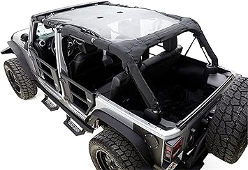 Rampage Products 90525 17-17 Wrangler Unlimited Mesh Shade Top 4 Dr